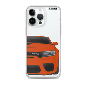 Orange Charger Hellcat (Widebody) - iPhone Case