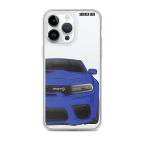 Blue Charger Hellcat (Widebody) - Phone Case