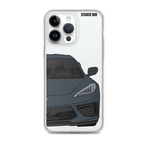 Shadow Gray C8 Corvette - iPhone Case