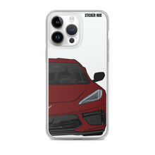 Load image into Gallery viewer, Long Beach Red C8 Corvette - iPhone Case