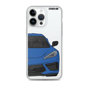 Elkhart Blue C8 Corvette - iPhone Case