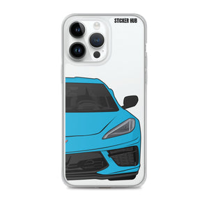 Rapid Blue C8 Corvette - iPhone Case