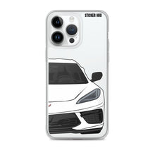 Load image into Gallery viewer, White C8 Corvette - iPhone Case