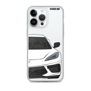 White C8 Corvette - iPhone Case