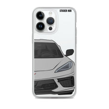 Load image into Gallery viewer, Silver C8 Corvette - iPhone Case