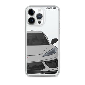 Silver C8 Corvette - iPhone Case