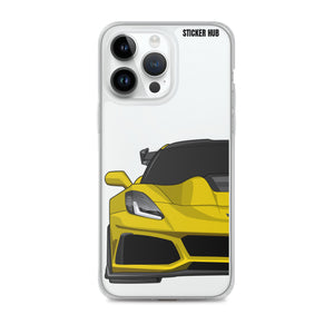 Yellow C7 Corvette Zr1 - iPhone Case