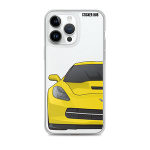 Velocity Yellow C7 Corvette Stingray - iPhone Case