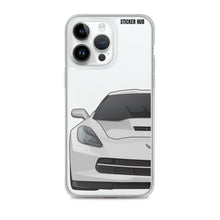 Load image into Gallery viewer, Silver C7 Corvette Stingray - iPhone Case