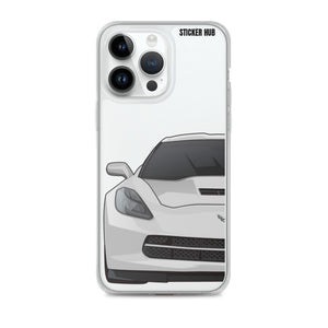 Silver C7 Corvette Stingray - iPhone Case