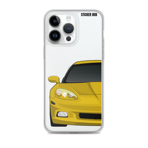 Velocity Yellow C6 Corvette - iPhone Case