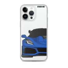 Load image into Gallery viewer, Elkhart Blue C7 Corvette Zr1 - iPhone Case