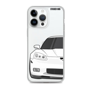 White C6 Corvette Z06 - iPhone Case