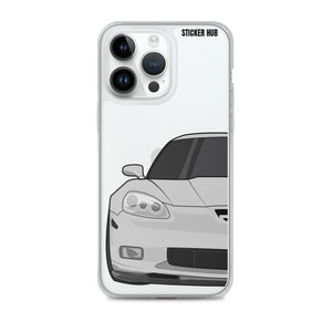 Silver C6 Corvette Z06 - iPhone Case