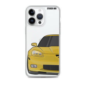 Velocity Yellow C6 Corvette Z06 - iPhone Case