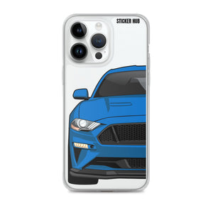 Blue 18-21 Mustang 5.0 - iPhone Case