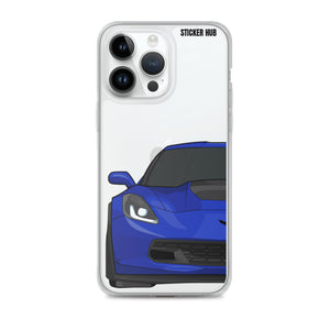 Admiral Blue C7 Corvette Z06 - iPhone Case