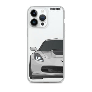 Silver C7 Corvette Z06 - iPhone Case