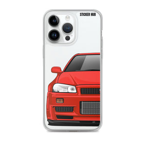 Red R34 Nissan GTR - iPhone Case