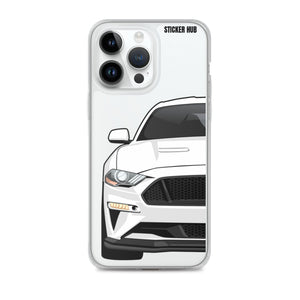 White 18-21 Mustang 5.0 - iPhone Case