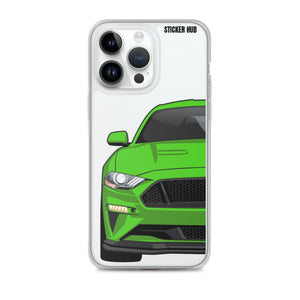 Green 18-21 Mustang 5.0 iPhone Case