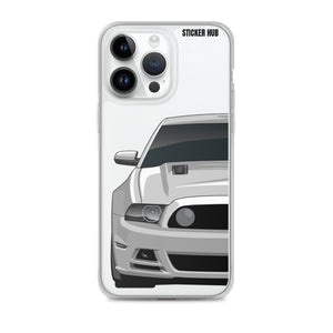 Silver 13-14 Mustang 5.0 - iPhone Case