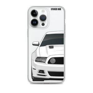 White 13-14 Mustang 5.0 - iPhone Case