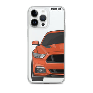 Orange 15-17 Mustang 5.0 - iPhone Case