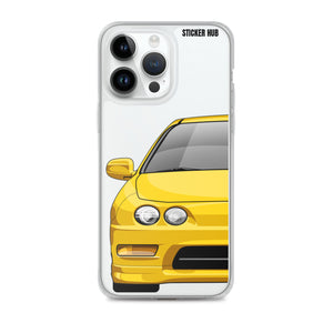 Yellow Acura Integra - iPhone Case