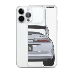 Silver Toyota Supra - iPhone Case