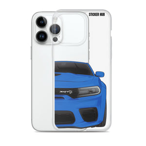 Blue Charger Hellcat (Widebody) - iPhone Case