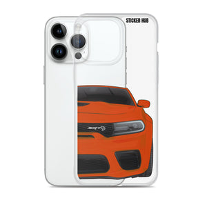 Orange Charger Hellcat (Widebody) - iPhone Case