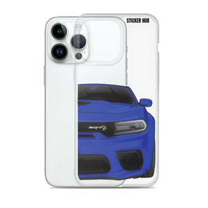 Blue Charger Hellcat (Widebody) - Phone Case