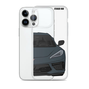 Shadow Gray C8 Corvette - iPhone Case