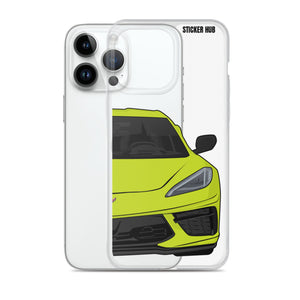 Accelerate Yellow C8 Corvette - iPhone Case