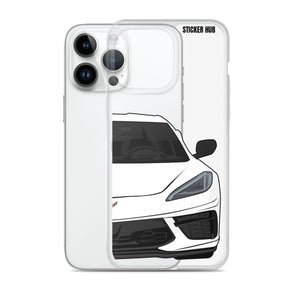 White C8 Corvette - iPhone Case