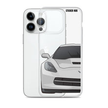 Load image into Gallery viewer, Silver C7 Corvette Stingray - iPhone Case