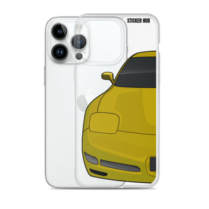 Millennium Yellow C5 Corvette Z06 - iPhone Case