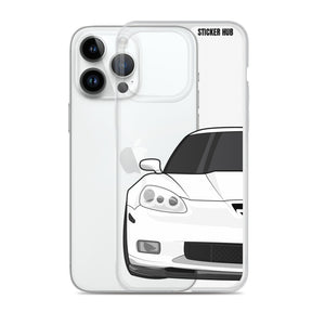 White C6 Corvette Z06 - iPhone Case