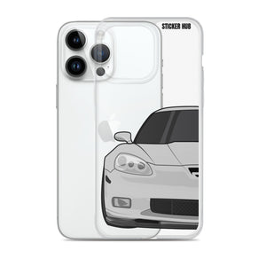 Silver C6 Corvette Z06 - iPhone Case