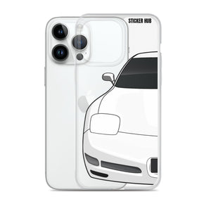 White C5 Corvette Z06 - iPhone Case