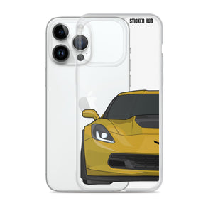 Corvette Racing Yellow C7 Corvette Z06 - iPhone Case