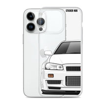 Load image into Gallery viewer, White R34 Nissan GTR - iPhone Case