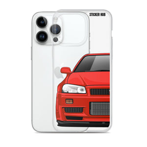 Red R34 Nissan GTR - iPhone Case