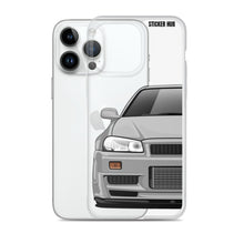 Load image into Gallery viewer, Silver R34 Nissan GTR - iPhone Case