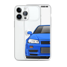 Load image into Gallery viewer, Blue R34 Nissan GTR - iPhone Case