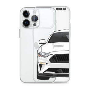 White 18-21 Mustang 5.0 - iPhone Case