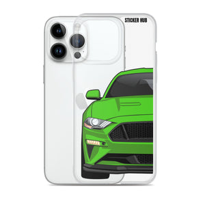 Green 18-21 Mustang 5.0 iPhone Case