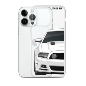 White 13-14 Mustang 5.0 - iPhone Case