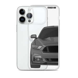 Gray 15-17 Mustang 5.0 - iPhone Case